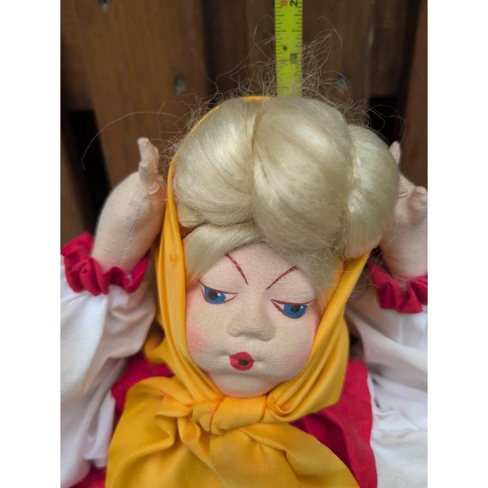 Vintage Russian Cloth Tea Cozy Warmer Lady Doll 19